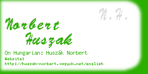 norbert huszak business card